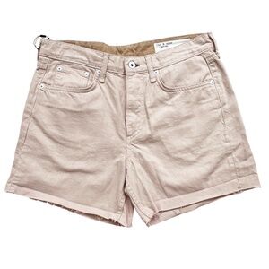 Rag & Bone Rosa Mid-Rise Boyfriend Denim Cutoff Shorts Blush Pink 28